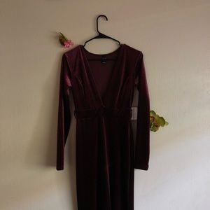 Velvet burgundy gown